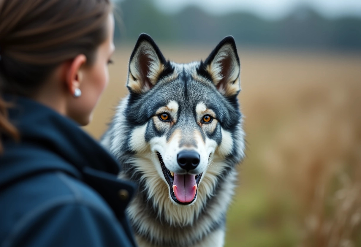 chien-loup bleu